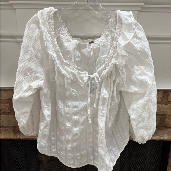 Free People Lily Of The Valley Blouse Cottage Core size Small Romantic blouse - Picture 3 of 8